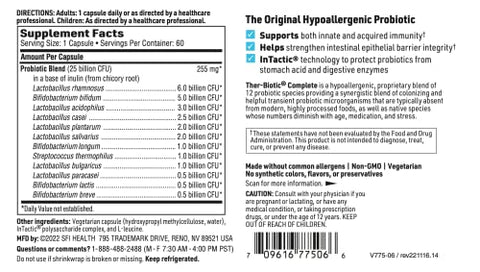 SFI Saúde Probióticos Digestivos para Homens – Melhor Marca de Probióticos para a Saúde Digestiva – 60 Cápsulas - Klaire Labs