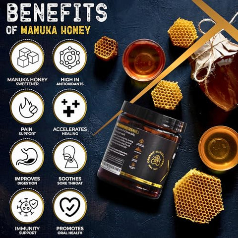 NutroTonic LLC - Gummies Orgânicos de SHILAJIT da NutroTonic | Sabor Óleo de Romã Orgânico | Sem Açúcar de Cana, Adoçado com Mel de Manuka Orgânico | Fórmula Limpa | Coração