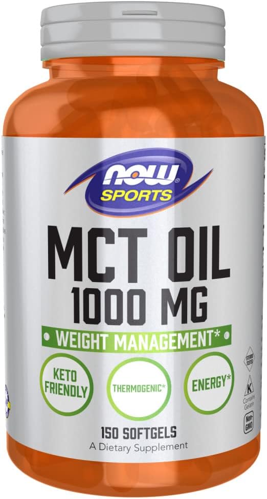NOW Foods - Now Foods MCT Oil Softgels 1.000 mg – 150 Unidades (Pacote com 2) | Óleo de Coco Concentrado | Energia e Saúde | Alta Qualidade