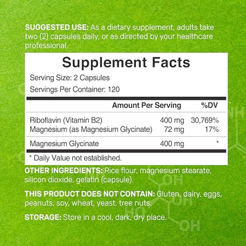 DEAL SUPPLEMENT - Vitamina B2 Riboflavina 400 mg, 240 Cápsulas | Vitaminas – Marca em Primeiro Lugar