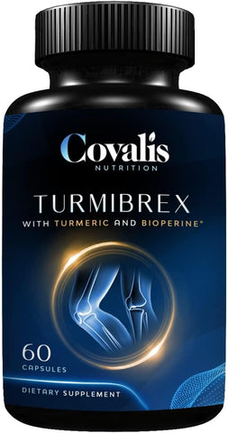 Covalis Nutrition - Turmibrex Orgânico – Suplemento de Cúrcuma Curcumina | 95% Curcuminoides com BioPerine | Suporte para Articulações