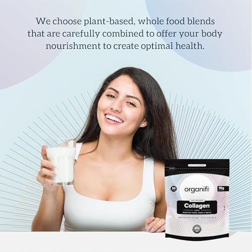 Colágeno em Pó – Cabelos mais Cheios, Unhas mais Fortes e Pele Radiante – Repõe e Reconstrói seu Corpo – Livre de Glúten, Lactose e Soja – Colágeno Hidrolisado Multi Colágeno - Organifi