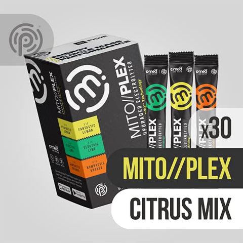 PRÜVIT - Pruvit MITO//PLEX® Citrus Pack – Eletrólitos Aprimorados com Tecnologia MitoP2Q – Cetonas Terapêuticas Puras para Crescimento Ósseo, Aumento de Energia e Sistema Imunológico