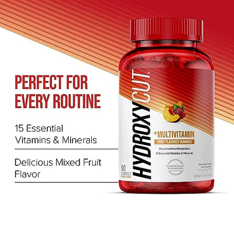 Gummies – 99% Livre de Cafeína – Metabolize Carboidratos, Proteínas – 60 gomas - Hydroxycut