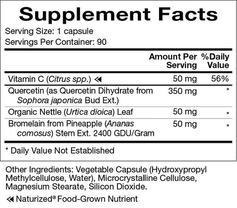 Quercetin Plus – Modula Resposta Imune e Histamínica Saudável – Com Bromelina, Vitamina C e Folha de Urtiga - Natura Health Products