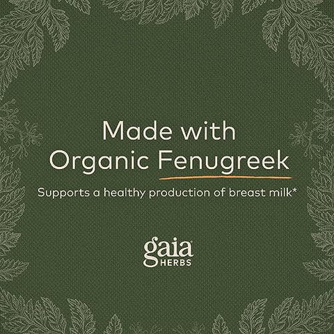 Lactation Support – Suporte à Produção Saudável de Leite em Mães Lactantes* – Feno-grego e Semente de Funcho – 60 Cápsulas Líquidas Veganas Fitoterápicas (20 Dias de Suprimento) - Gaia Herbs