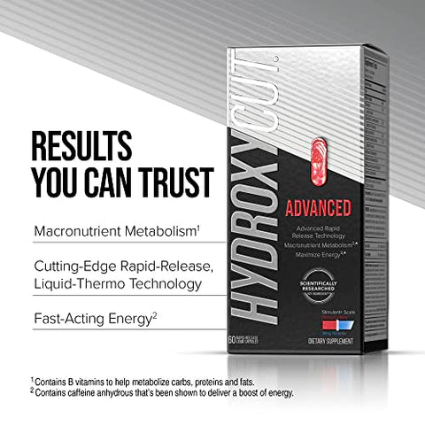 Advanced – 60 Cápsulas Líquidas de Liberação Rápida – Queima Calórica Termogênica, Energia Máxima – para Mulheres - Hydroxycut