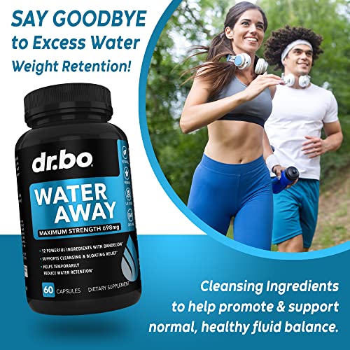DR. BO - Pílulas Diuréticas para Retenção de Água – Suplementos Naturais Diuréticos para Desinchar a Barriga