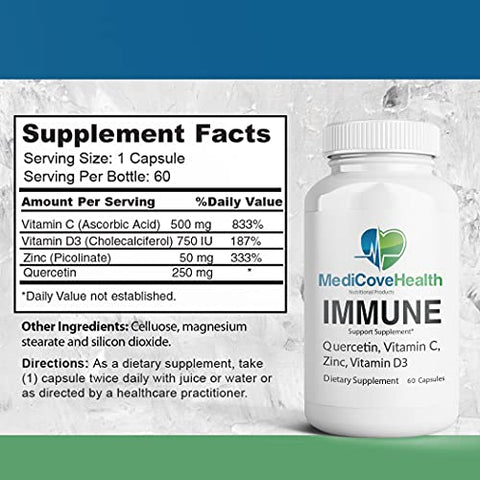 Ivory Caps - Imune Support: Quercetina, Vitamina C, Zinco, Vitamina D3 – Reforço Imunológico – Marca X