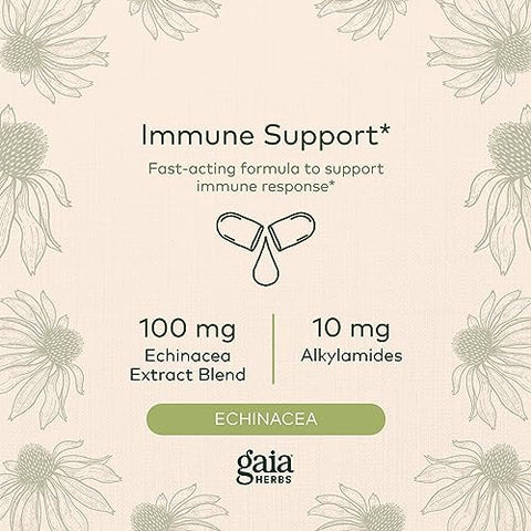 Quick Defense – Suplemento de Suporte Imunológico de Ação Rápida para Uso no Início dos Sintomas – com Equinácea, Sabugueiro Negro, Gengibre – Marca Gaia Herbs - Gaia Herbs