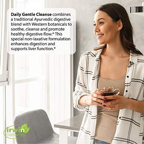 Daily Gentle Cleanse – Fórmula Não-Laxante com Triphala – 60 Cápsulas Líquidas - Irwin Naturals