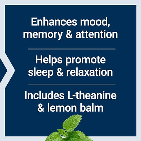 Enhanced Stress Relief: Suplemento para o estresse com extrato de melissa, L-teanina, sem glúten, não transgênico, vegetariano, 30 cápsulas - Life Extension