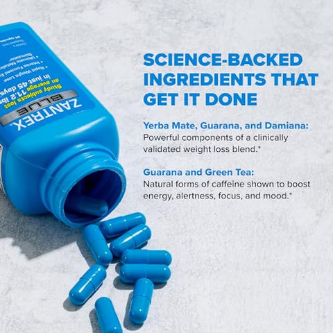 Zantrex - Suplemento para Perda de Peso Blue – Pílulas para Emagrecimento – Suplementos Dietéticos para Perda de Peso – Suplemento para Perder Peso – Pílulas Energéticas e para Perda de Peso – 84 Unidades