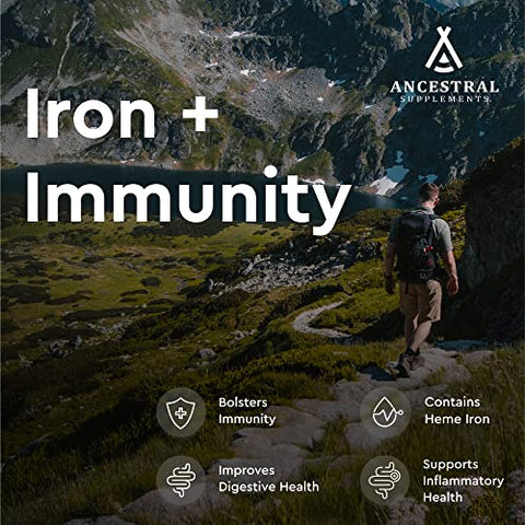 Suplemento de Baço Bovino Alimentado com Capim da Ancestral Supplements, Fórmula de Suporte de Órgão Bovino de 3000mg Promove Saúde Digestiva, Imunológica, de Ferro, Energia e Alergia, Não Transgênico, 180 Cápsulas