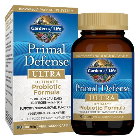 Primal Defense Ultra – Fórmula Probiótica Suprema com 15 Bilhões de UFC - Garden of Life