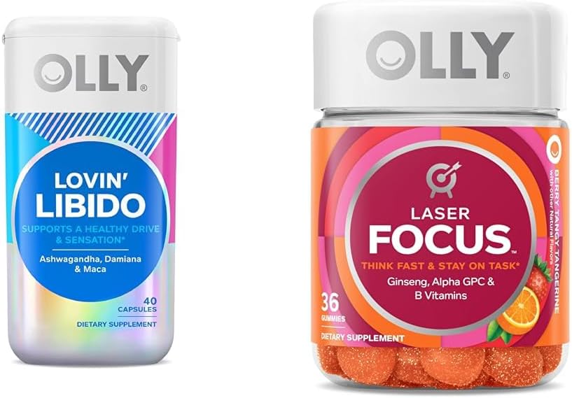 Cápsulas Lovin Libido para Mulheres, Gomas Laser Focus com Ginseng, 36 Unidades - OLLY