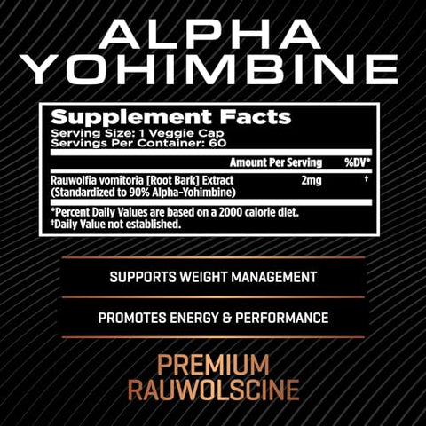 Team Six Supplements - Alpha Yohimbine – Queimador de Gordura de Casca de Yohimbe, Cápsulas para Perda de Peso Rápida – Testado por Terceiros para Pureza e Potência, 60 cápsulas por RAW Synergies