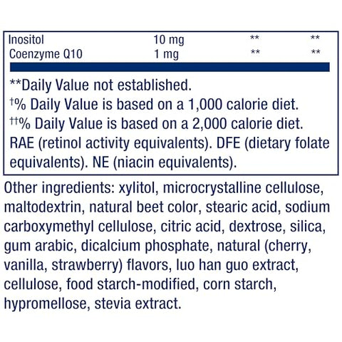 Children’s Formula Mix™ – Multivitamínico para Crianças, 18 Vitaminas e Minerais Essenciais, Sabor de Frutas Vermelhas sem Adição de Açúcar, Sem Glúten, Não-OGM, 120 Comprimidos Mastigáveis - Life Extension