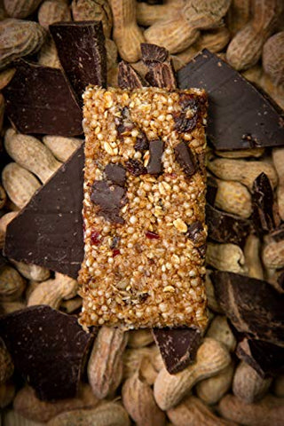 Barra Energética Natural à Base de Plantas (Barra de Proteína de 62,8g, 12 Unidades) Alto Teor de Proteína, Sem OGM, Sem Glúten, Vegano – Snacks Saudáveis de Manteiga de Amendoim e Chocolate - Tahoe Trail Bar