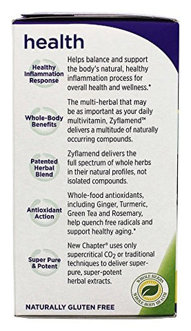 Zyflamend Whole Body – 180 cápsulas | Fórmula Natural para Saúde e Bem-Estar | Zyflamend Brasil - New Chapter