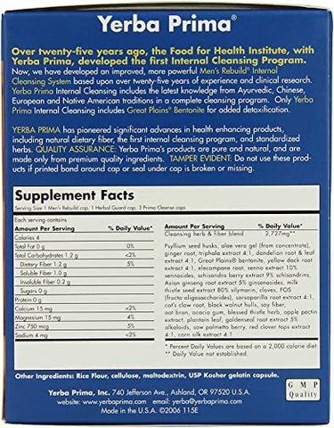 Yerba Prima - Kit Yerba Prima Men’s Rebuild (Pacote com 2) – Suplemento Alimentar para Limpeza Interna, Desintoxica e Protege – Marca