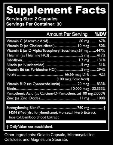 Boss Booster – Suplemento para Crescimento de Barba para Homens – 10.000 MCG Biotina e MSM – Vitaminas para Crescimento Capilar e Cuidados com a Barba - Bossman