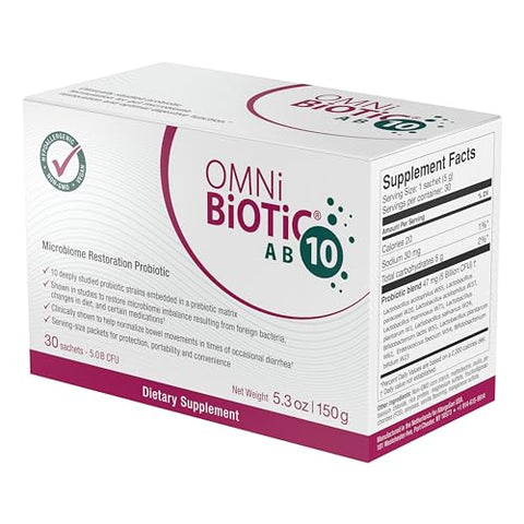 OMNi BiOTiC - AB 10 – Probiótico Restaurador Clinicamente Testado – Suporte – Marca Probiótica Restauradora – 10 g