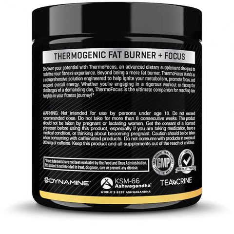 RAW Synergies - ThermoFocus – Queimador de Gordura Termogênico, Aumenta o Foco e Energia – Marca Líder