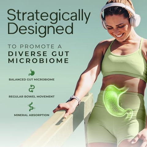 Natural Flow Supplements - Fibra Prebiótica 5 em 1 Cápsulas – Natural Flow 5X Fibra XOS, GOS, FOS, Acácia e Inulina de Agave, Fórmula Diária de Fibra Solúvel para Suporte Intestinal e Estímulo de Bactérias Benéficas