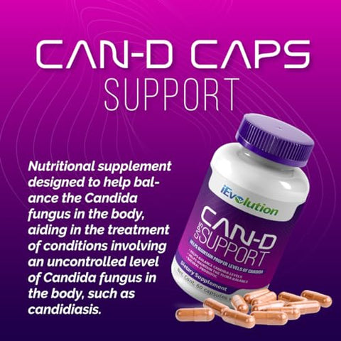iEvolution - Can-D Caps Controle Avançado de Candida: Imunidade – Suplemento de Controle Avançado de Candida Can-D Caps: Imunidade