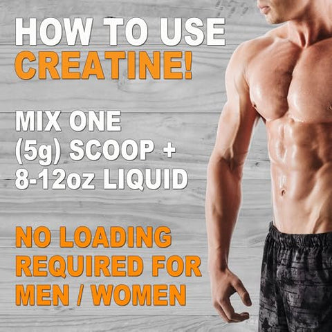 It's Just! - Creatina Monohidratada em Pó It’s Just! – Pure Creatine Powder, Fabricada nos EUA, Testada por Laboratório Independente, 5g por Porção, Medidor Incluso, Sem Aditivos, Sem Sabor Adicionado (Sem Sabor, 1000g)