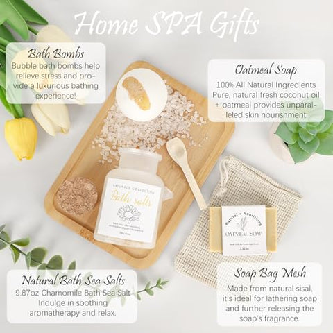 Suhctuptx - Presentes de Agradecimento para Mulheres, 8pcs Cestas de Presentes de Apreciação para Funcionárias – Presentes de Despedida para Colegas de Trabalho, Professora, Chefe, Anfitriã, Secretária, Enfermeira, Mãe, Pastor – Melhor Spa