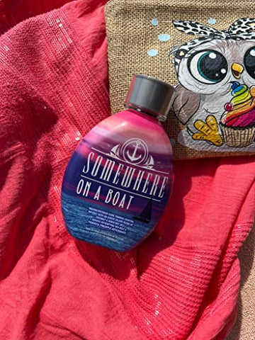 DARK TANS EXCLUSIVE - Bronzeador Somewhere On A Boat para Camas de Bronzeamento Interno/Bronzeado ao Sol com Óleo de Coco, Abacaxi – 200ml