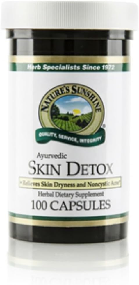 Nature's Sunshine - Nature’s Sunshine – Detox Ayurvédico para a Pele 100 Cápsulas | Desintoxique sua pele com eficácia | Marca Nature’s Sunshine