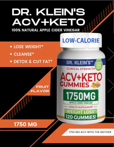 Generic - Keto ACV Gummies 1750mg – Gomas de Vinagre de Maçã com a Mãe – Suporte Avançado para Perda de Peso, Digestão e Limpeza – (120 Unidades)