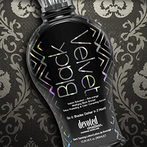 Black Velvet Bronzeador Preto Anti-Laranja Matificante 12.25 oz (360 ml) - Devoted Creations