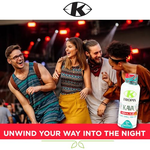 Kava Shot Tropical Blast – Bebida de Kava – Extrato de Raiz de Kava – Substituto de Álcool – 6 Pack - K TROPIX