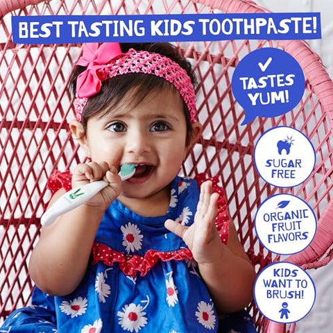 JACK N' JILL ................. SINCE 1949 - Jack N’ Jill Pasta de Dente Natural para Bebês, Crianças e Infantes de 6 Meses – Marca Jack N’ Jill