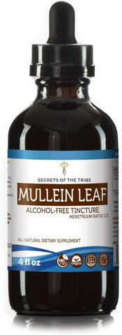 Secrets of the Tribe - Segredos da Tribo – Extrato Líquido de Folha de Verbasco Sem Álcool, Tintura de Verbasco (Verbascum Densiflorum) – 118 ml