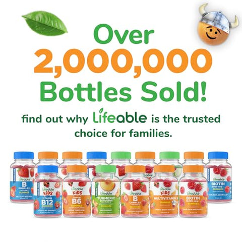 Gomas de Fibra Prebiótica para Crianças | Gomas de Fibra para Crianças 5g | Suplementos de Fibra Saborosos para Crianças | Gomas Prebióticas para Saúde Digestiva | Goma de Fibra para Crianças - Lifeable