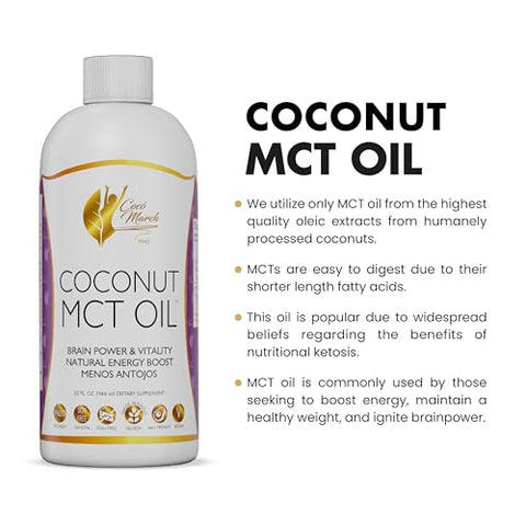 Cocó March N.M.D - Óleo MCT para controle do apetite e jejum intermitente – Potencializador de metabolismo e poder cerebral