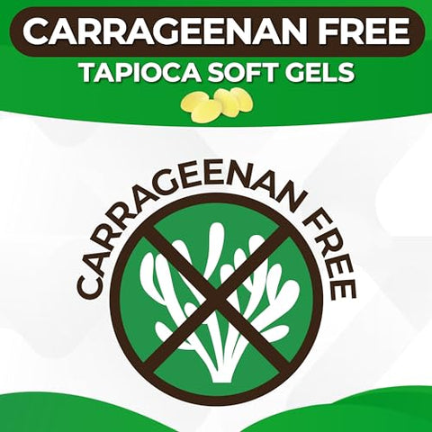 GoodEarth Nutrition - Vegan Omega 3 – DHA/EPA à base de algas vegetais sem carragenina – 60 cápsulas vegetais – Suporte para cérebro, coração e articulações