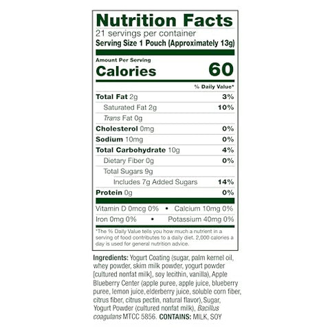 Probiótico, Mordidas de Frutas Probióticas com Cobertura de Iogurte, Probiótico Adicionado Ajuda a Apoiar a Saúde Digestiva, 21 Pacotes, 105 Mordidas - Align