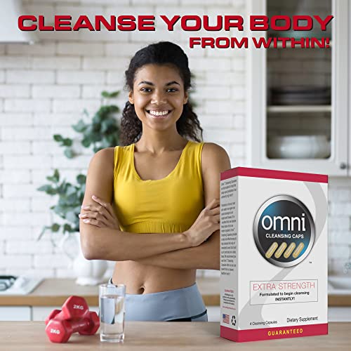 Omni Herbal Cleanse Detox Cápsulas: Desintoxicação Rápida e Potente para o Corpo Inteiro, Limpe seu Sistema com Cápsulas Detoxificantes, 4 Unidades - Wellgenix