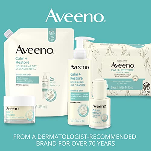 Calm Restore Creme Hidratante para o Rosto, Alívio da Vermelhidão, Pele Sensível, Acalma Instantaneamente - Aveeno
