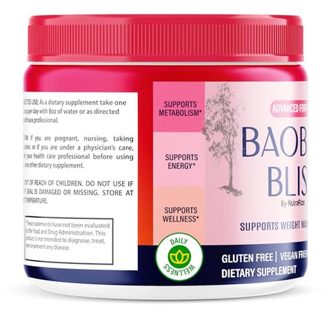 NutraRize - (2 Pacotes) Pó Baobab Bliss, o Segredo do Café Nativo Africano, Baobab Bliss Detox para Apoiar a Forma Física
