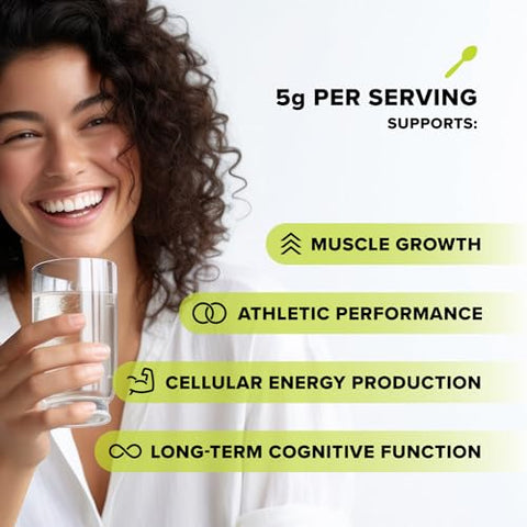 o em Pó Micronizado de Creatina Monohidratada para Mulheres e Homens (5g por porção, 60 Porções) Pré-Treino, Recuperação Muscular Pós-Treino, Saúde Cerebral, Longevidade – Vegano - Complement
