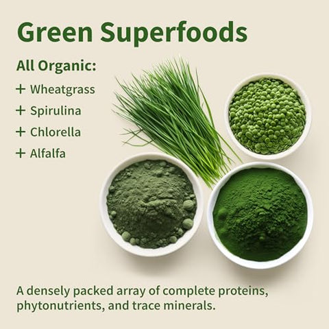 Spirulina Chlorella Orgânica USDA – Cápsulas de Superfoods Verdes para Energia Natural e Saúde Metabólica, 120 Cápsulas - Snap Supplements
