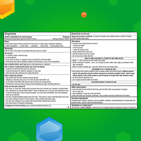 Spray Nasal Alívio de Alergia, 24 Horas Sem Sonolência, Alívio Multissintomas – 144 Sprays (Pacote com 2) + Brinde Lenços - Flonase