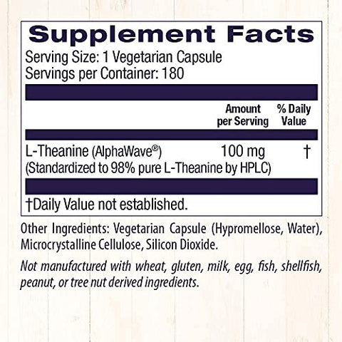 L-Theanine (AlphaWave) 100 mg – Suporte ao Estresse – Favorece o Foco Saudável - Healthy Origins